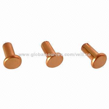 Copper rivets, less than 120mm length