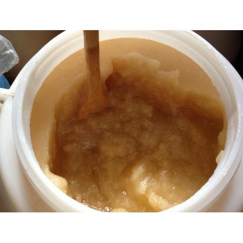 cream white granulated bee honey