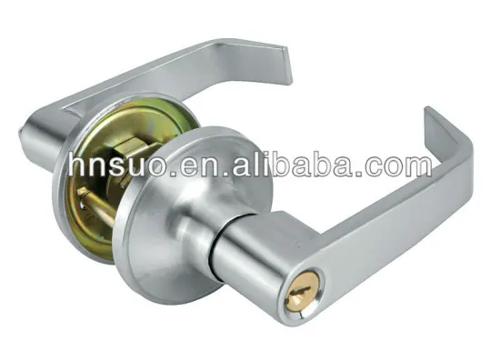 three lever tubular double sides key recessed handle lock