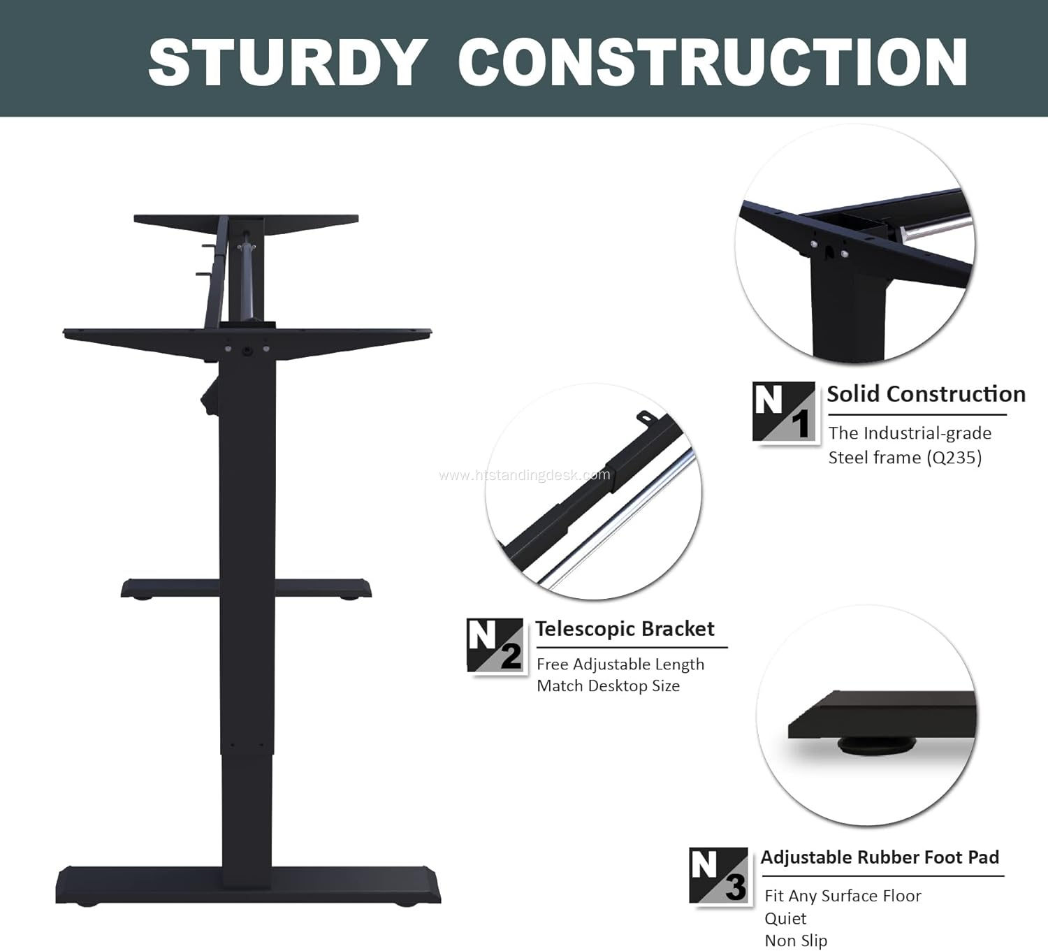 HERSTAR Electric Height-Adjustable Desk