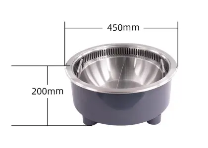 Commercial induction cooker smokeless hot pot table