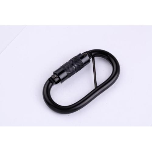 Black Color Steel 2T Capacity Carabiner