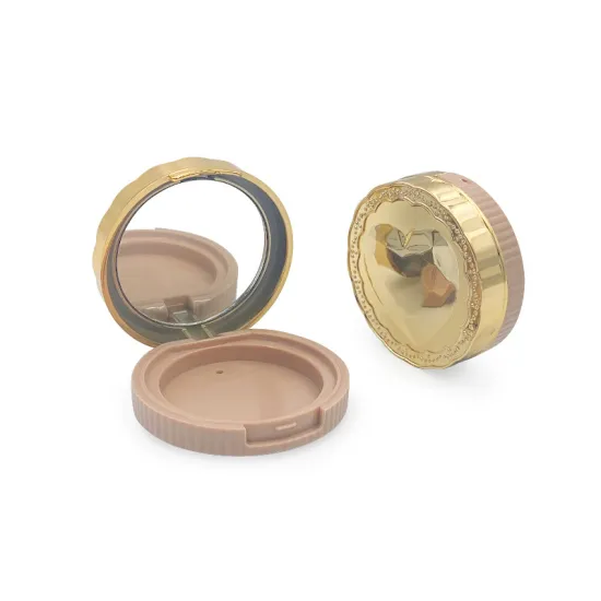 Custom Wholesale Pressed Powder Packaging: White Empty Compact Cases with Mirrors