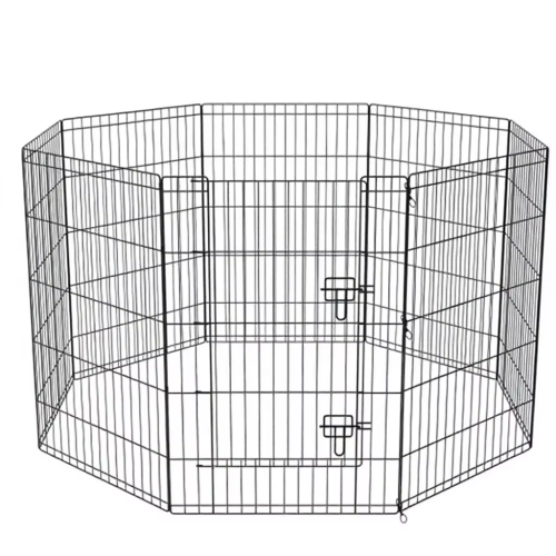 Cercadinho de metal dobrável para cães Caneta de exercício para animais de estimação respirável Gaiola quadrada para uso interno e externo