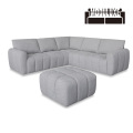 Set Sofa Modular Alva Kontemporer dengan Pelapis Premium