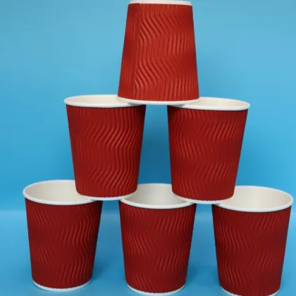 16oz S Corrugated Dual-tone Corrugated Insulated Paper Cups