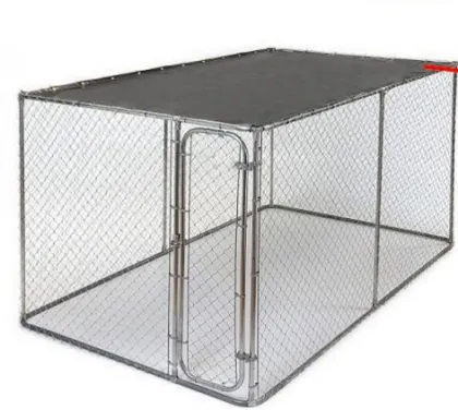 Chain link outdoor large dog run kennel