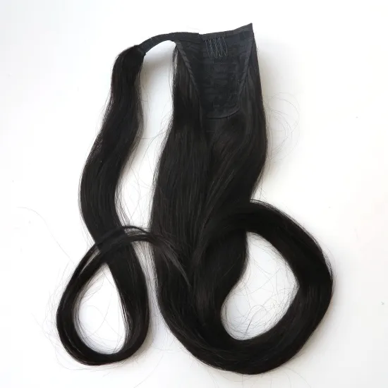 Wrap Around Human Hair Ponytail Hair Extensions Double Drawn 100% Drawstring Human Brazilian Chinese Wholesale 22'' 100g