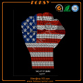 USA Vlag nagel hoofd ijzer op kristallen voor t-shirts