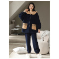 women's winter bayberry velvet warm pajamas