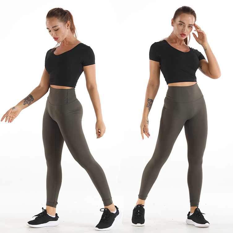 High Waist Yoga Pants Control Workout Yoga Leggings