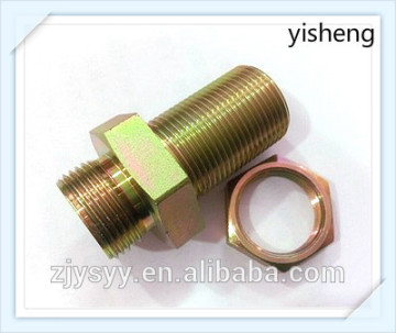 manufacture best sale forged carbon steel straight bulkhead fittings tube hydraulic