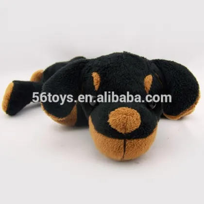 cheap china toys plush dog in bag nici plush dog pencil case