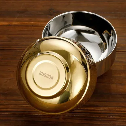 Korean Style Double Layer Insulated Salad Bowl - Anti-Hot Soup Bowl for Children