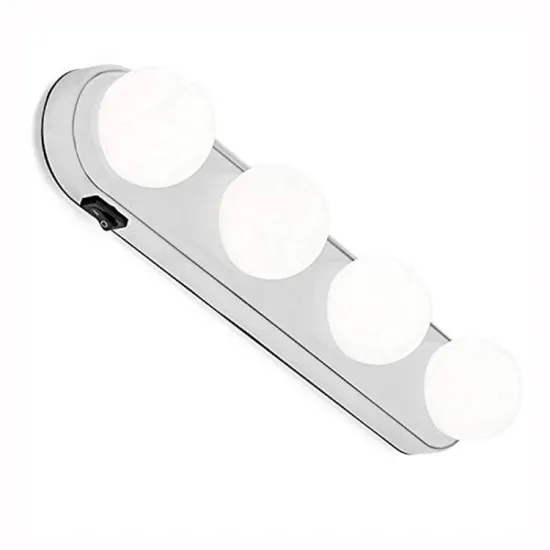 LED Surface Mount Bathroom Mirror Light with Built-in Makeup Lamp and Vanity Lighting
