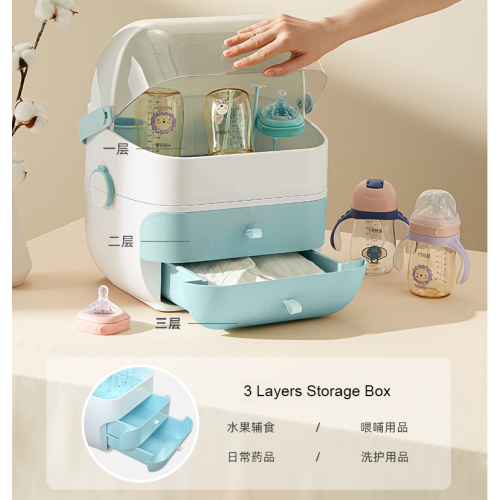 Milk Bottle Storage Box with Layer Plastic Organizer