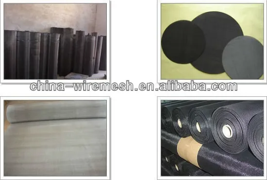Black bright square wire mesh,black steel wire cloth