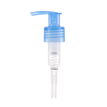Bomba de loção lisa azul transparente 24/410
