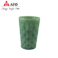 Green wine glasses zipper pattern water glass cup