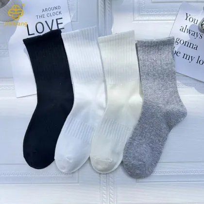Autumn and Winter Solid Color High Socks Sports Socks