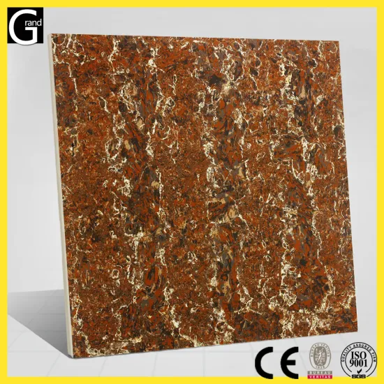 Red pearl jade geometric polished floor tiles