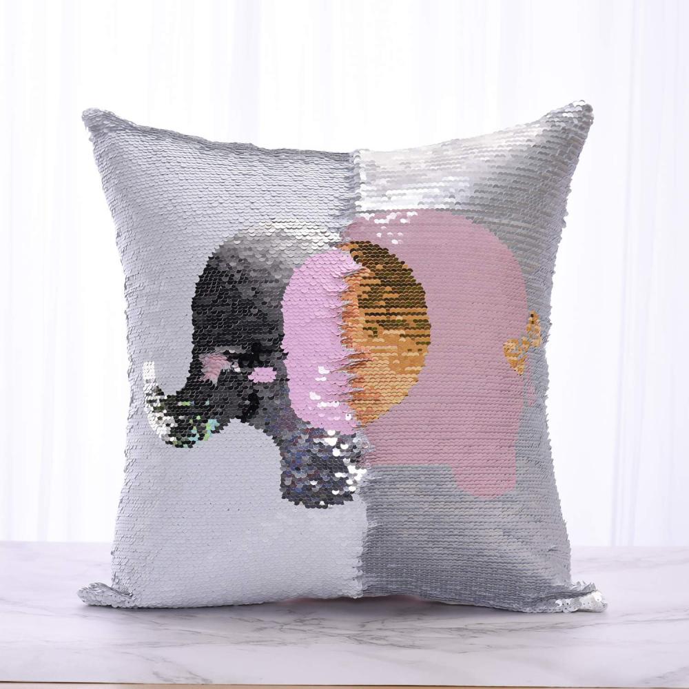Elephant Reversible Sequin Pillow 3 Elephant Reversible Sequin Pillow 3