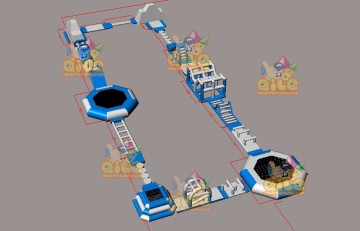 QILE inflatable water sliding games