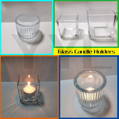 Clear candle cup glass container candle DIY jar