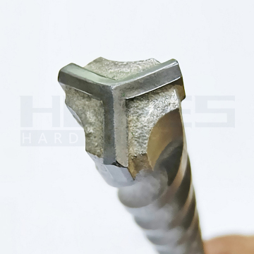 Carbide Triangle Edges 3 Cutter Electric Hammer Drill Bits - SDS Plus Square Shank, 6-16.5mm Dia, 110-350mm Length