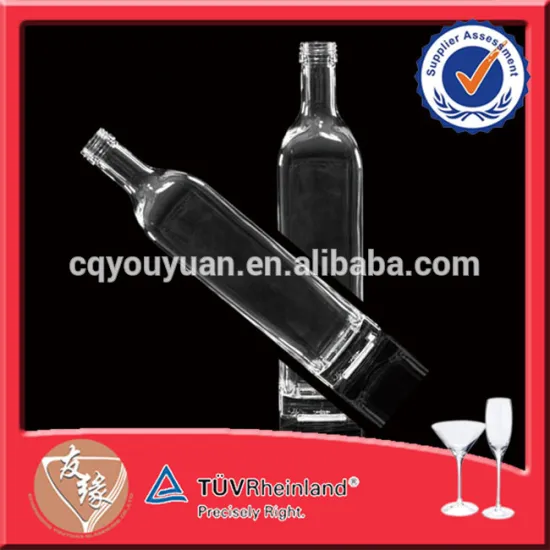 750ML Transparent Flint Glass Luxury Olive Oil Bottles Olive Oil Extra Empty