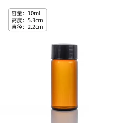 Golden Glass Dropper Bottles in Amber Color