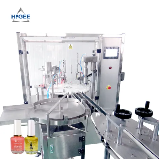 Higee Automatic Viscous Liquid Gel Nail Polish Filling and Capping Machine