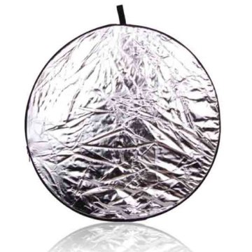 Collapsible Silver and Gold Plastic Light Diffuser Reflector Studio