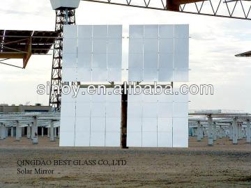High reflectivity solar mirror sheet ( parabolic trough,tower,stirling ) made of low iron ultra clear float glass