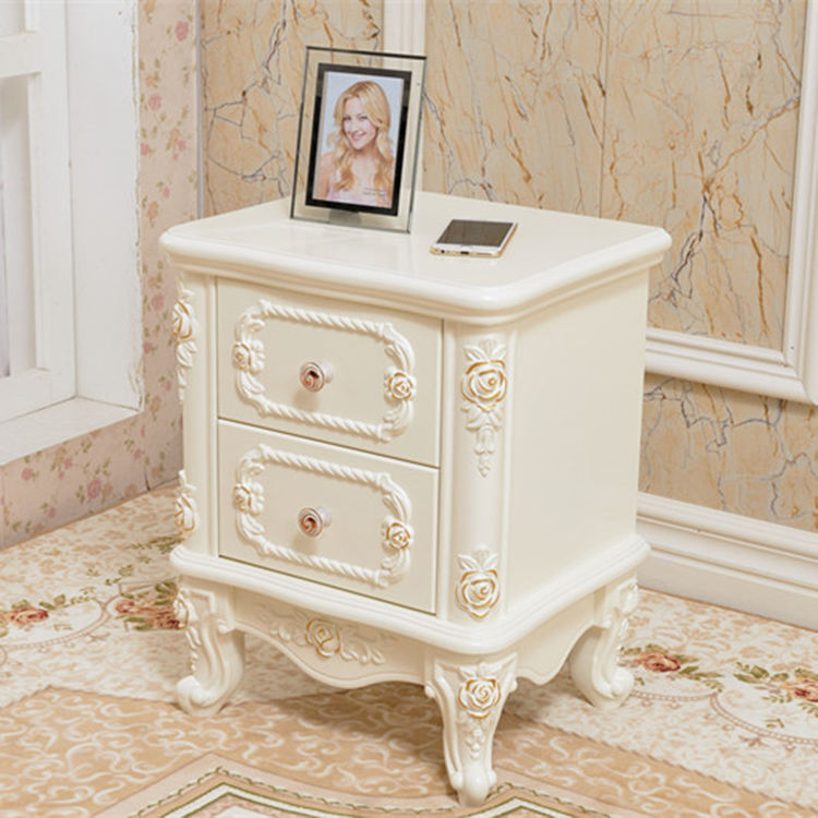 Carved Flower Nightstands