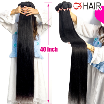 GS Cheap 40 Inch Raw Cuticle Aligned Indian Hair Bundles