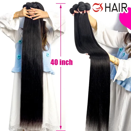 GS Cheap 40 Inch Raw Cuticle Aligned Indian Hair Bundles