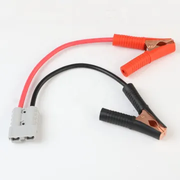 50A Anderson Plug with Alligator Clips: 20cm Single Core Red and Black Wires Cable