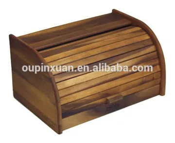 100% eco-friendly bamboo &wood Roll Top Bread Box & Storage Box