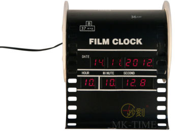 2015 new design Metal film alarm clock