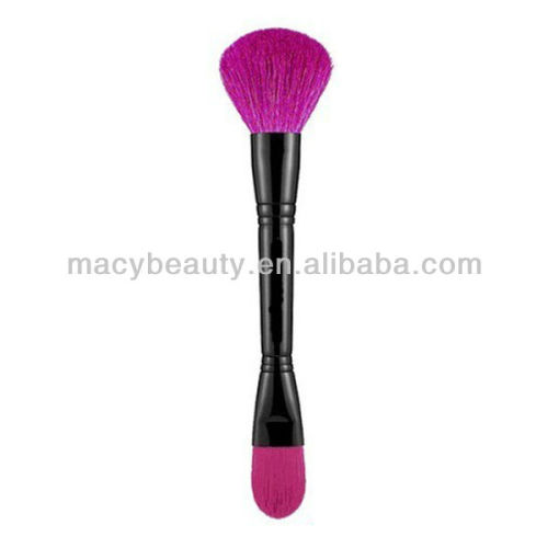 Double ended colored hair blush powder brush
