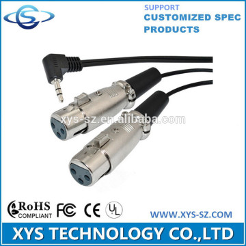 Hot selling competitive price 3.5mm to XLR Dual female cable