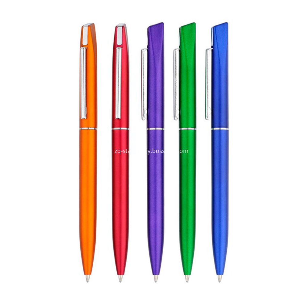 Promtoion Plastic Ball Pens with Metal Clip