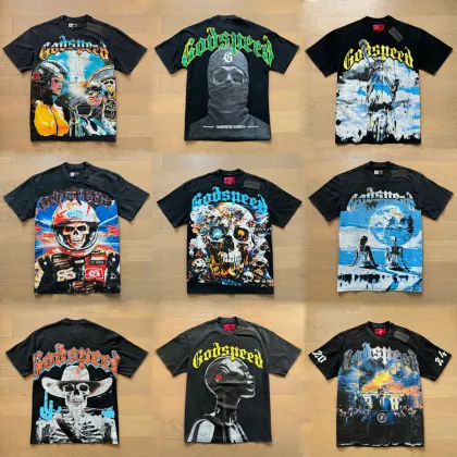 God Speed Vintage Heavyweight Cotton T-Shirts for Men