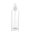 200ml 250ml cosmetic round pet plastic spray bottle clear with disc top cap pump