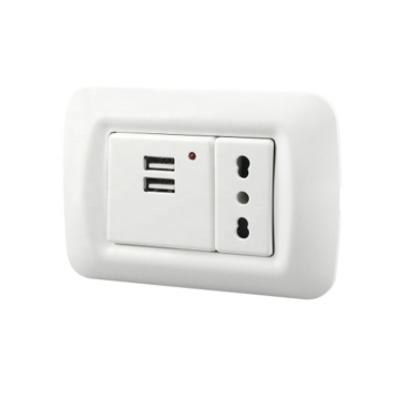 Italy Italian Smart Home Multi Outlet European Double Electric Universal Wall Socket with USB