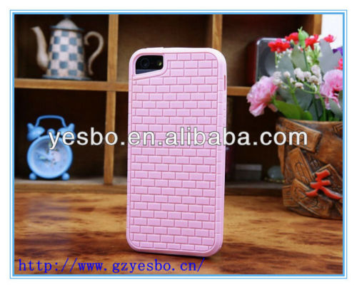 brick model back case for iphone 5g 5s with dustproof plug