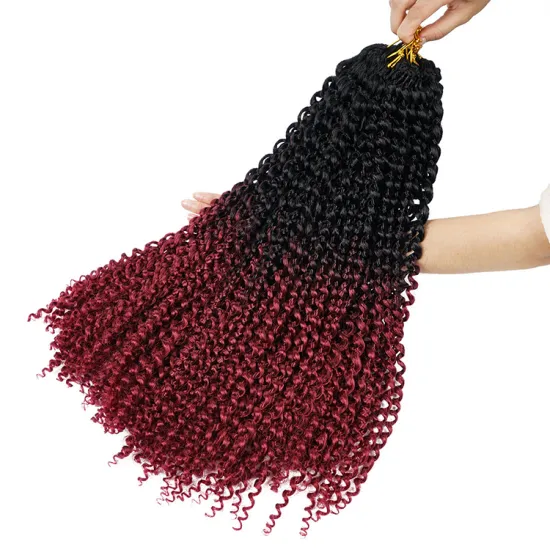 Wholesale Passion Twist Hair Crochet Braid Extensions Water Wave Synthetic Crotchet Braids Spring Braiding Hair