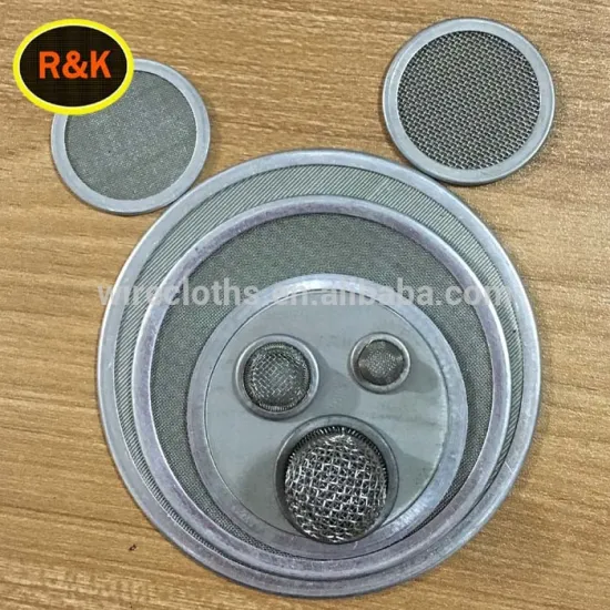 Stainless steel wire mesh filter disc with frame