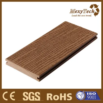 Foshan black color outdoor wood plastic composite floor boards